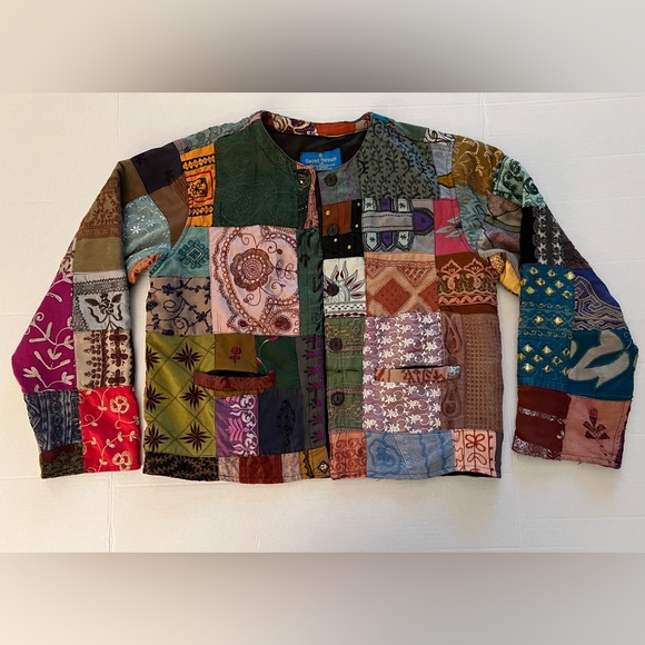 Sacred Threads Multicolor Patchwork Jacket - Picture 5 of 16